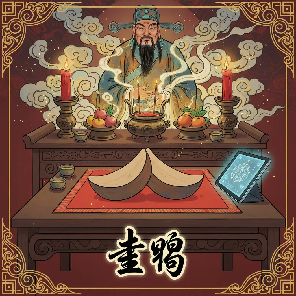 道教問神 - 聖筊